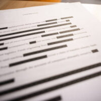 A Freedom of Information search may prove handy in a tax or SMSF dispute Redacted document in English with censored words blacked-out.